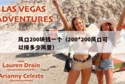 风口200块钱一个（200*200风口可以排多少风量）