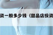 甜品店投资一般多少钱（甜品店投资需要多少钱）