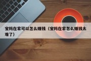 宝妈在家可以怎么赚钱（宝妈在家怎么赚钱太难了）