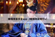 赚钱项目大全app（赚钱项目排行v）