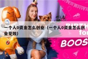 一个人0资金怎么创业（一个人0资金怎么创业见效）
