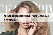 不体面但很赚钱的野路子（在家一天挣300500的方法）