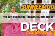 今年最火的加盟项目（目前比较火的加盟项目）