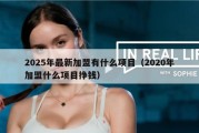 2025年最新加盟有什么项目（2020年加盟什么项目挣钱）