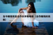 当今赚钱项目合作伙伴有哪些（合作赚钱的找我）