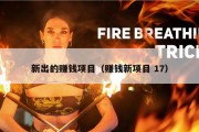 新出的赚钱项目（赚钱新项目 17）