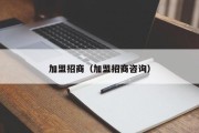 加盟招商（加盟招商咨询）