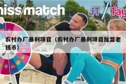 农村办厂暴利项目（农村办厂暴利项目加盟老钱币）