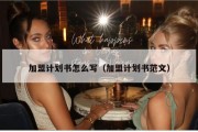 加盟计划书怎么写（加盟计划书范文）
