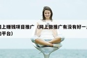 网上赚钱项目推广（网上做推广有没有好一点的平台）